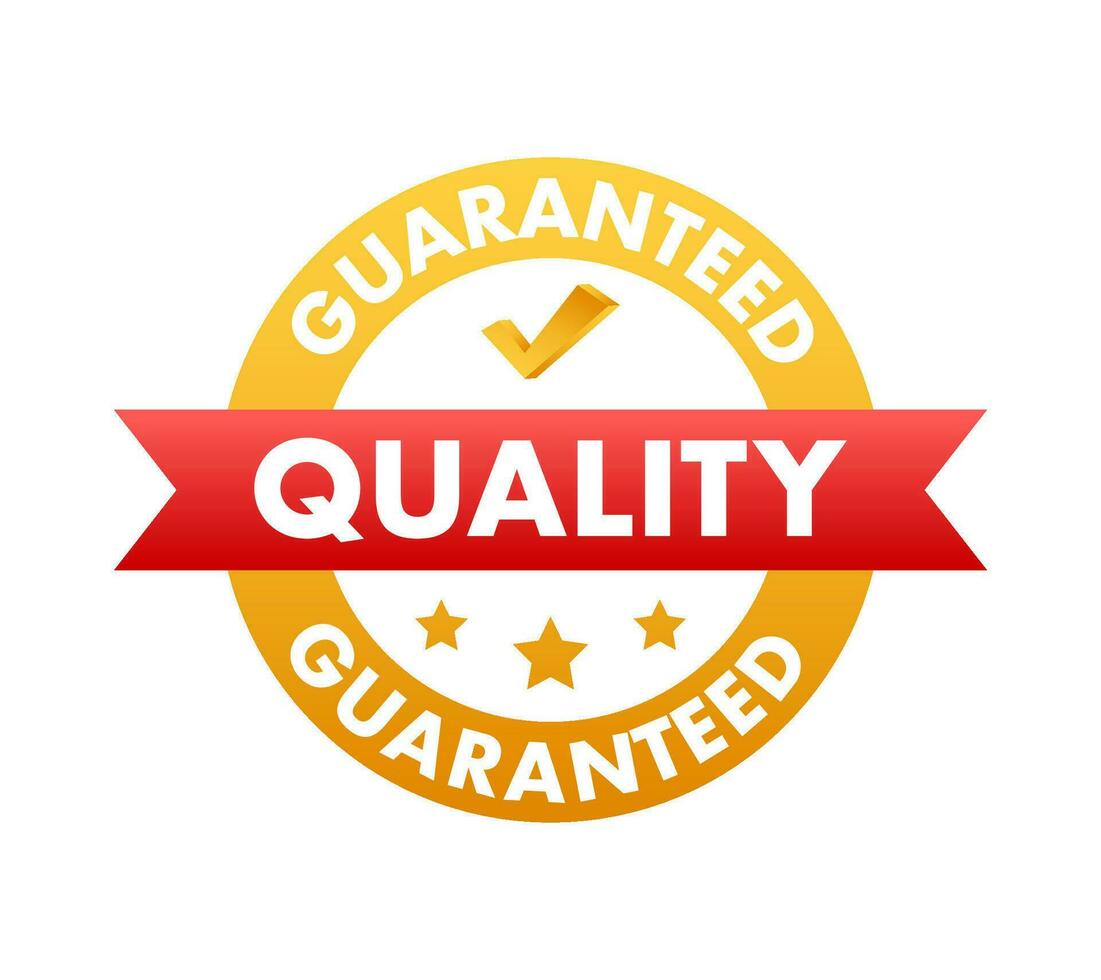 Quality guaranteed. Check mark. Premium quality symbol. Vector stock illustration.