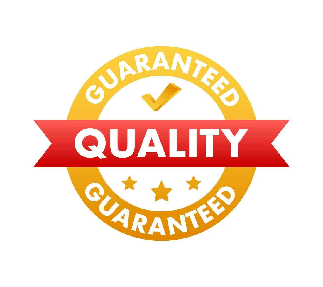 Quality guaranteed. Check mark. Premium quality symbol. Vector stock illustration.