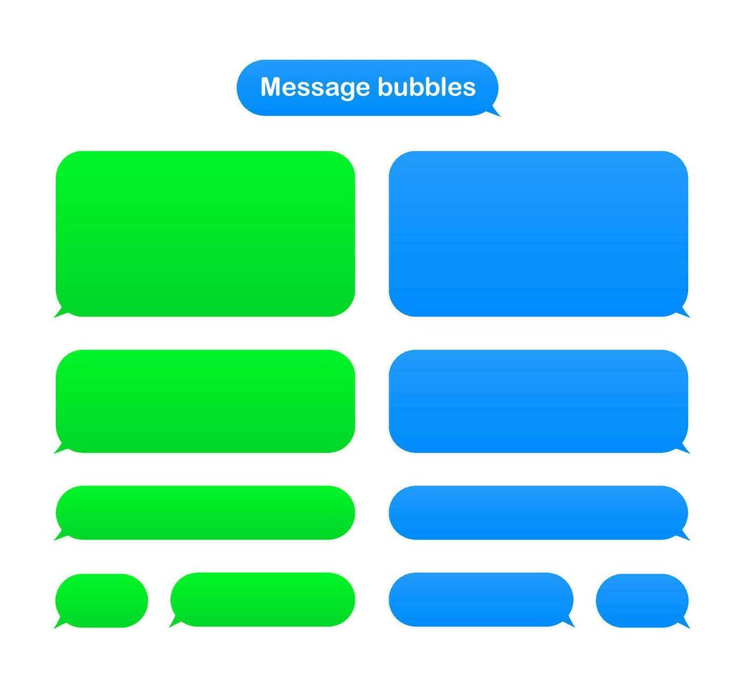 Message bubbles design template for messenger chat. Vector stock illustration.