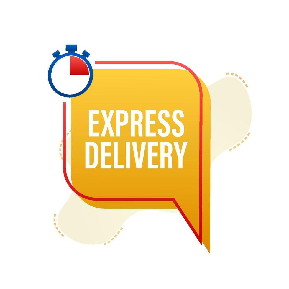 Express delivery service. Fast time delivery order with stopwatch. Motion graphics 4k vector