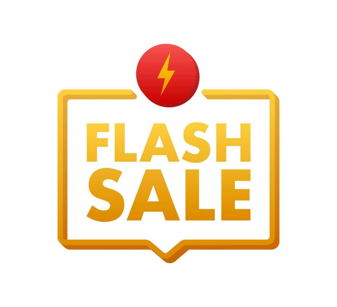 Flash sale. Flash ribbon banner, scroll, price tag, sticker, badge poster Motion graphics 4k vector