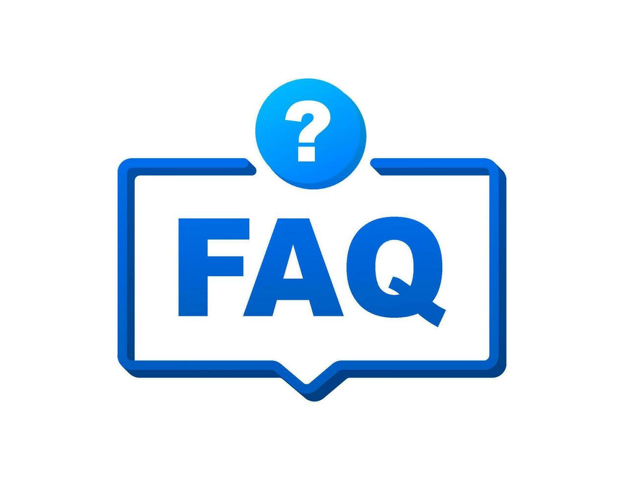 Frequently asked questions FAQ banner. Speech bubble with text FAQ. Motion graphics 4k vector