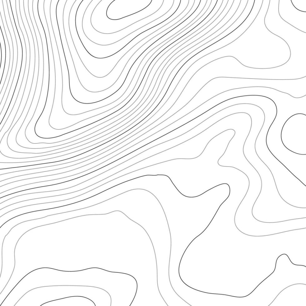 Mopographic map. The stylized height of the topographic contour in lines and contours. Vector stock illustration