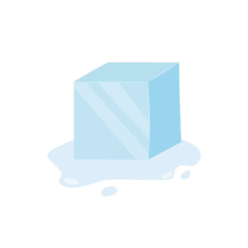 hielo cubitos. frío transparente congelado bloquear. vector valores ilustración