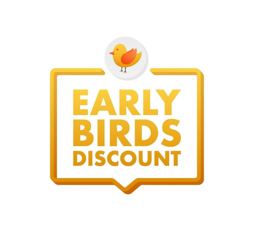 Early Bird Special discount sale. Discount offer price sign. Modern promotion template. Sale tag. Motion graphics 4k vector