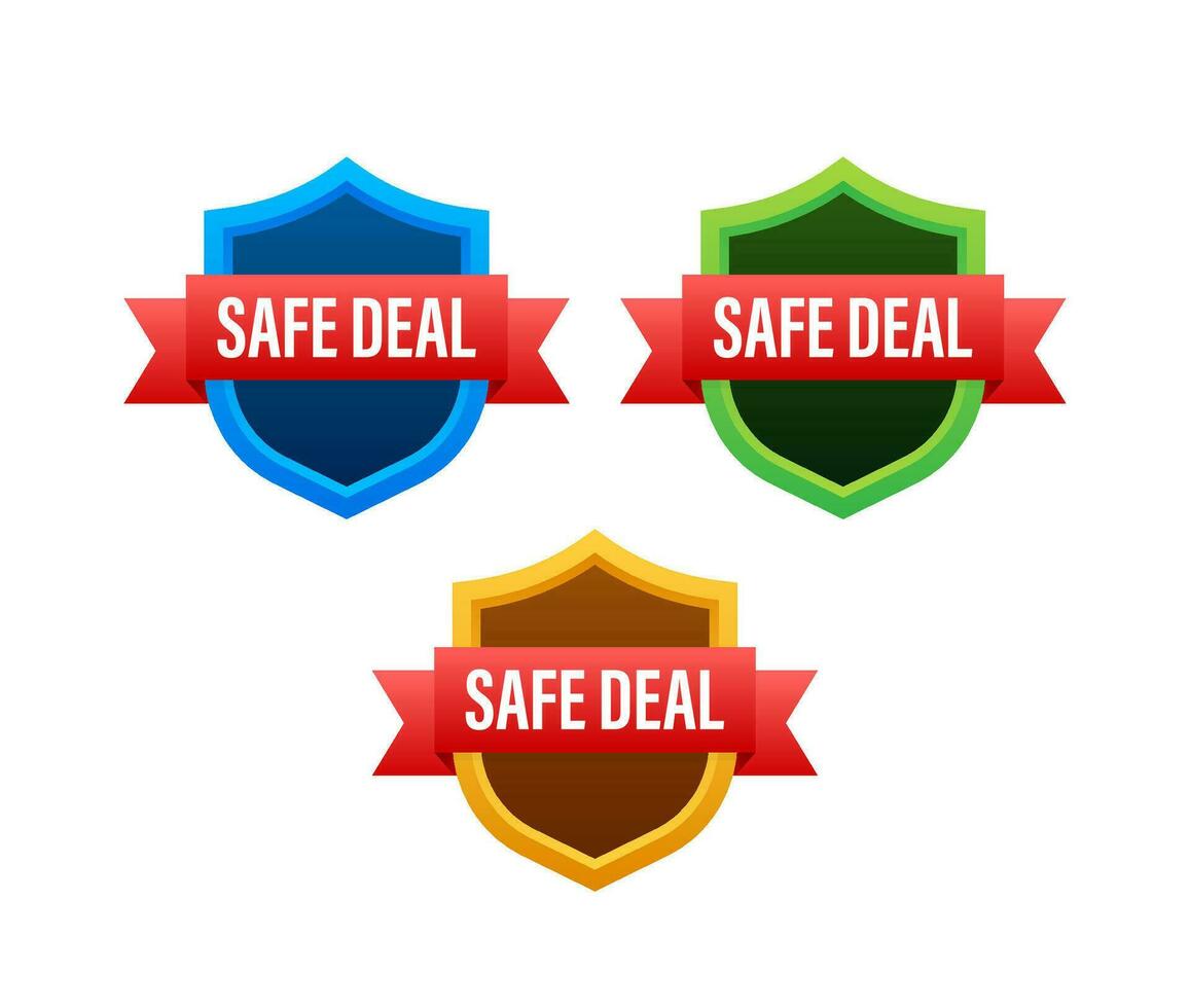 Safe deal. Check mark icon. International agreement. Vector stock illustration.