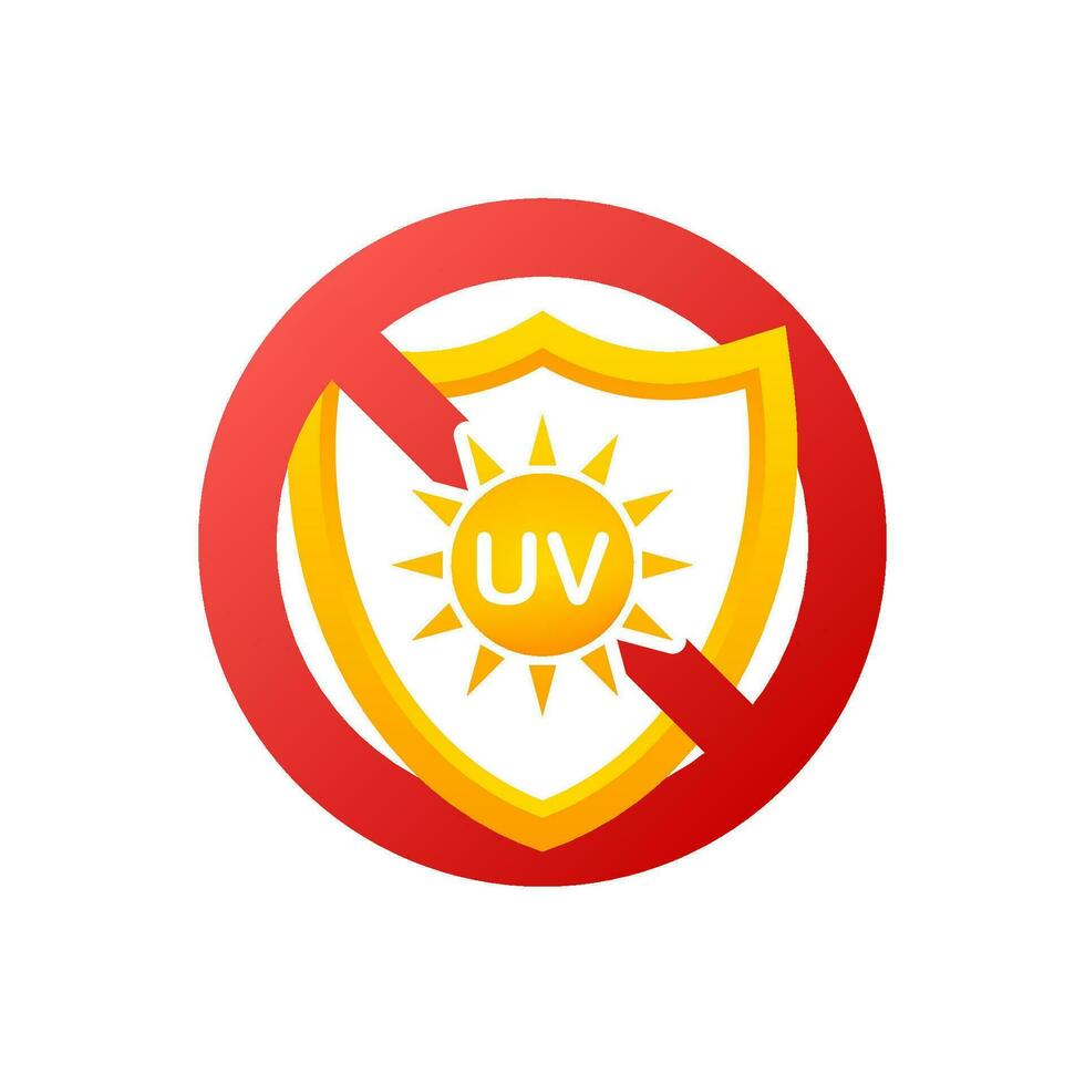 icono con No uv en ligero antecedentes para cuidado de la salud diseño. uv piel proteccion. movimiento gráficos icono 4k vector