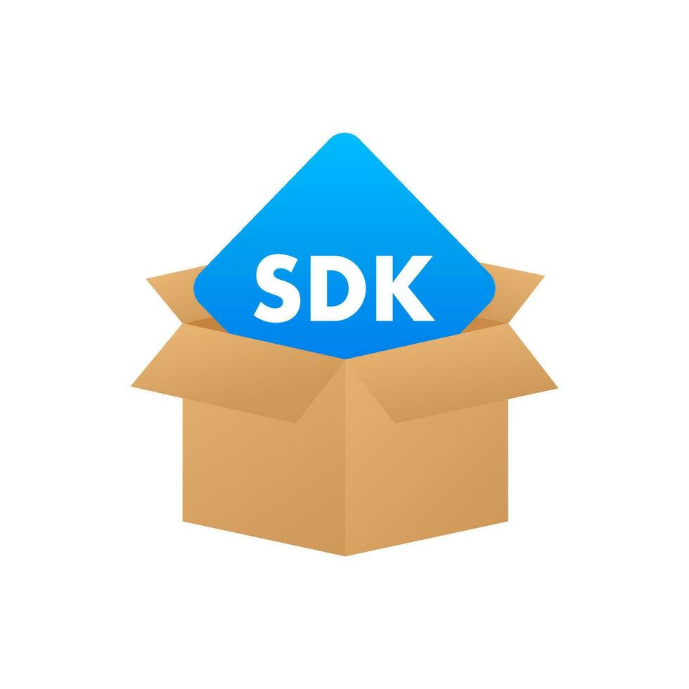 SDK - Software Development Kit icon. Vector stock illustration.