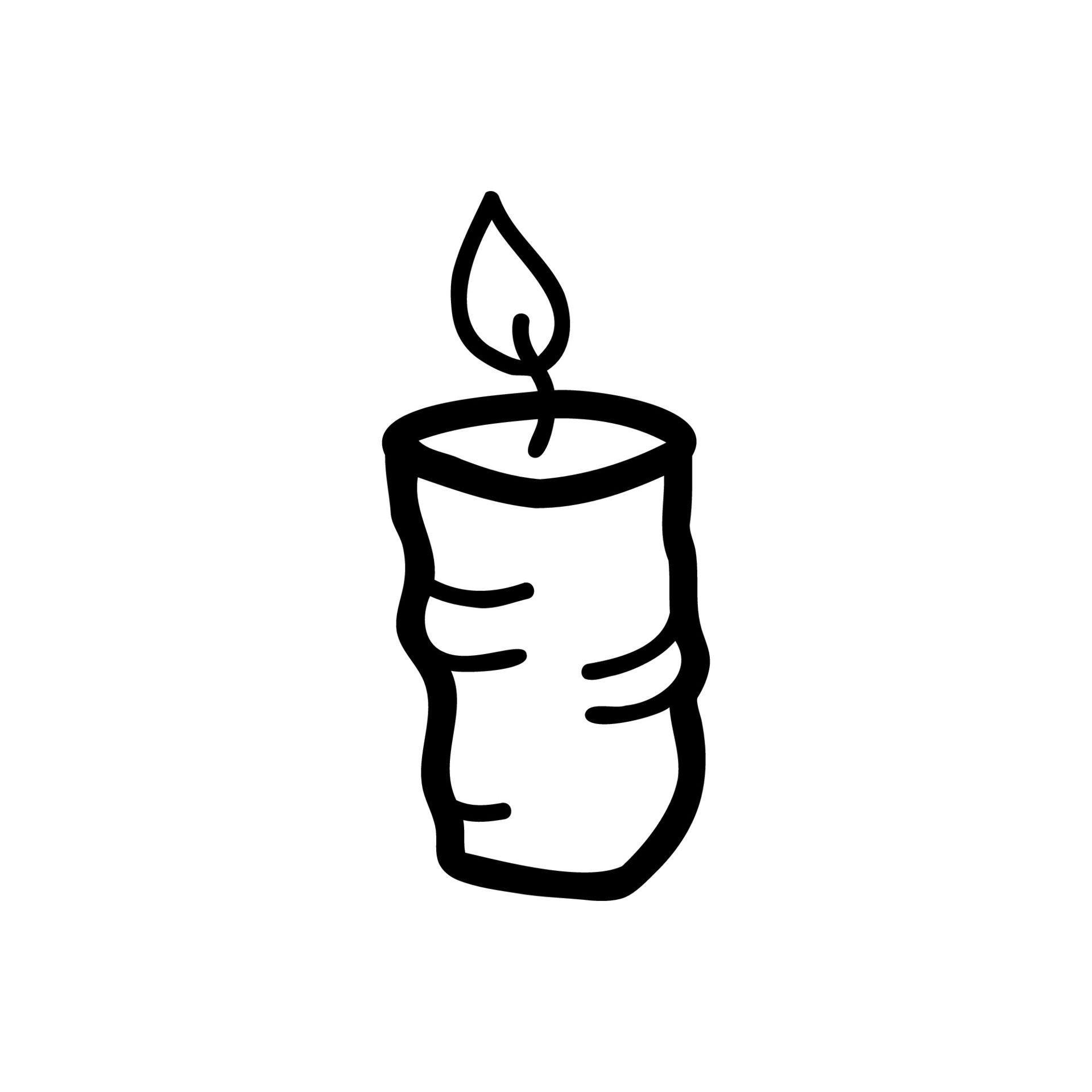 Candle Clipart Black And White