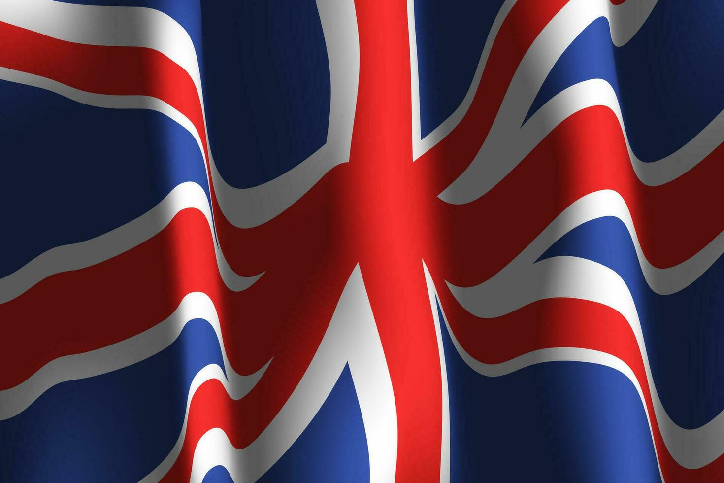 Realistic background abstract illustration of the UK flag waving the flag vector