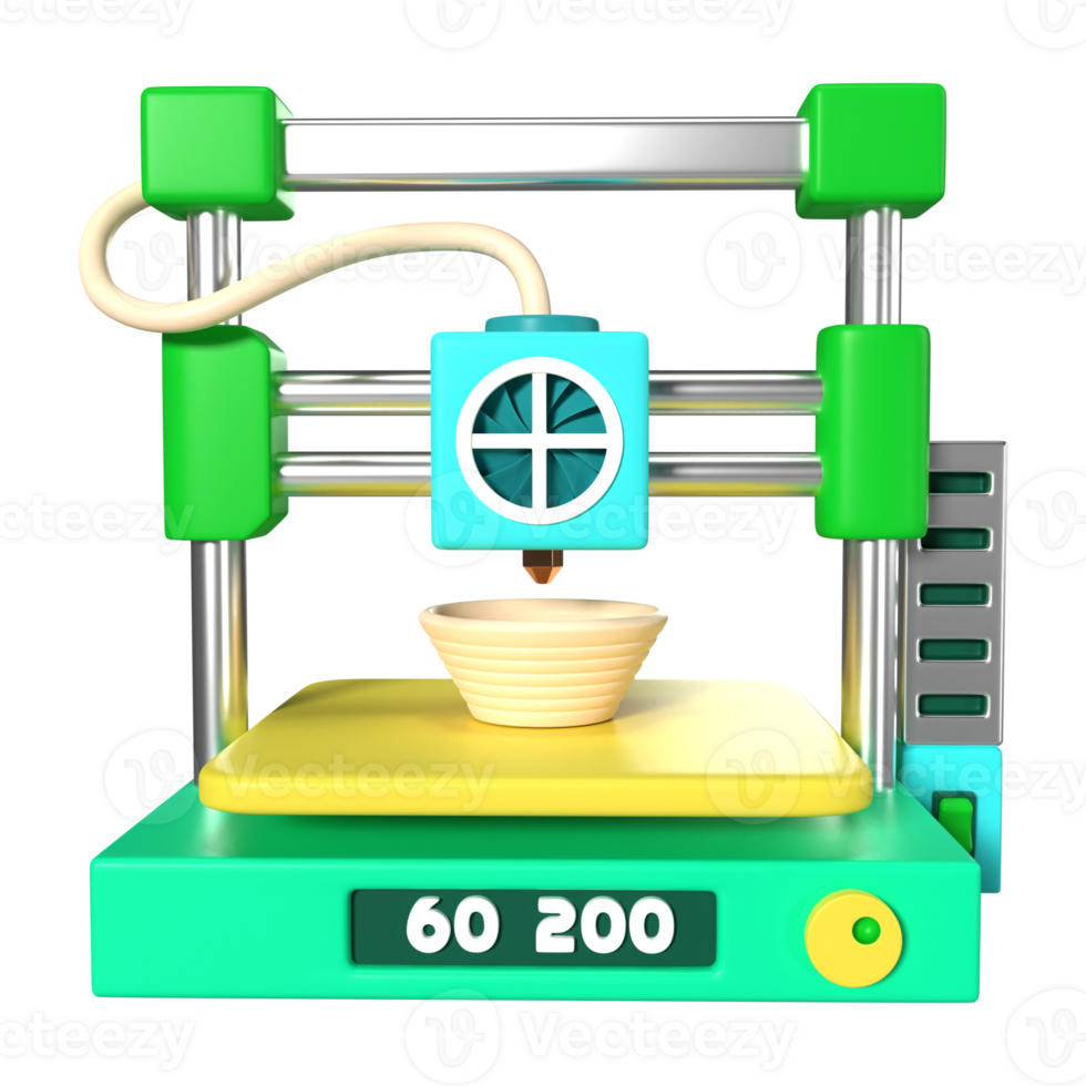 FDM 3D Printer 3D Illustration Icon png