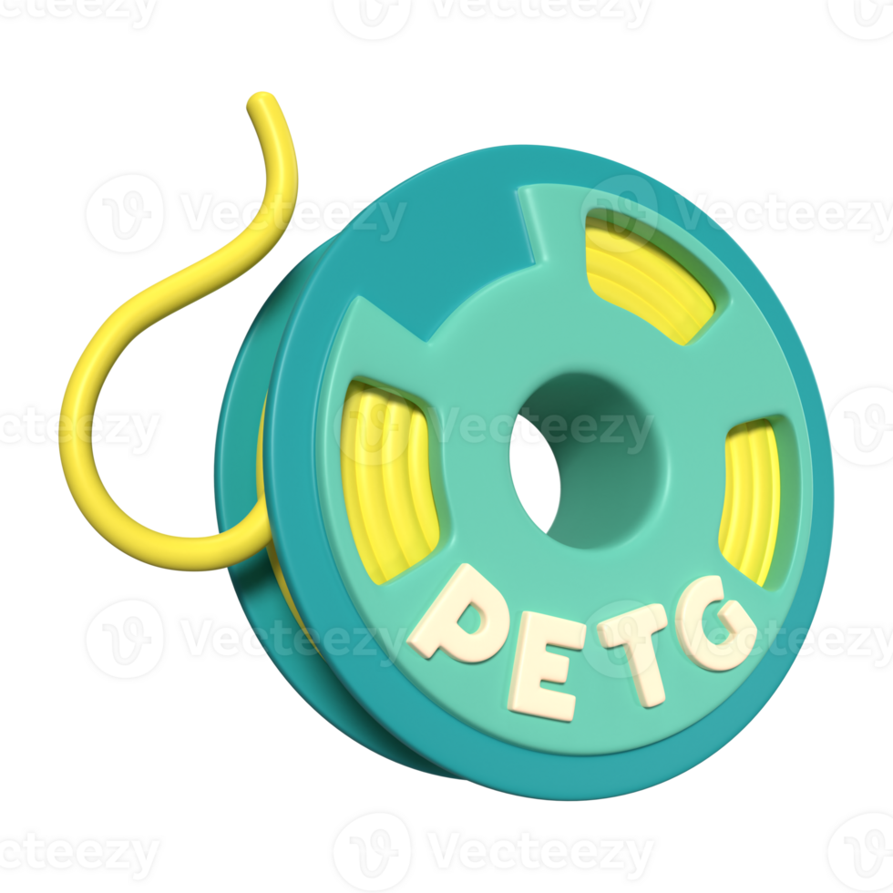 PETG Filament Spool 3D Illustration Icon png