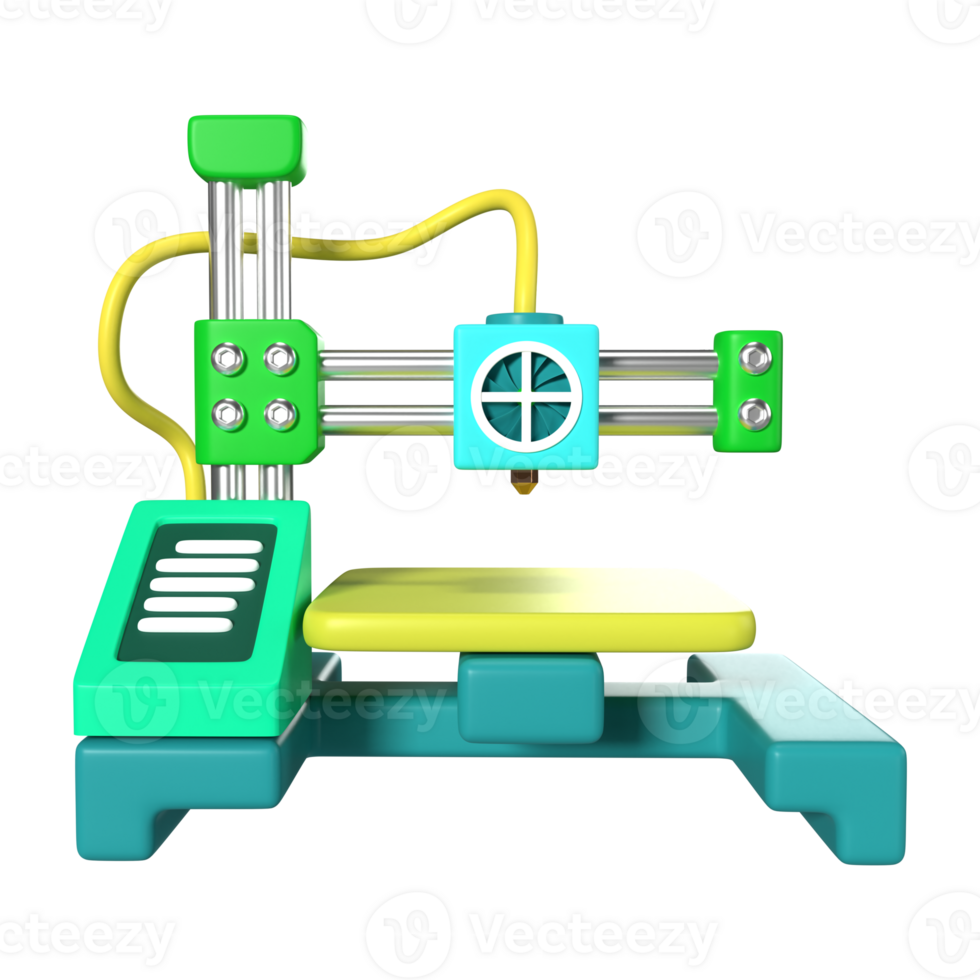 FDM Mini 3D Printer 3D Illustration Icon png