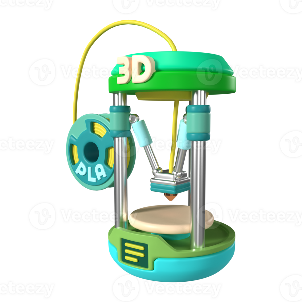 Delta 3D Printer 3D Illustration Icon png
