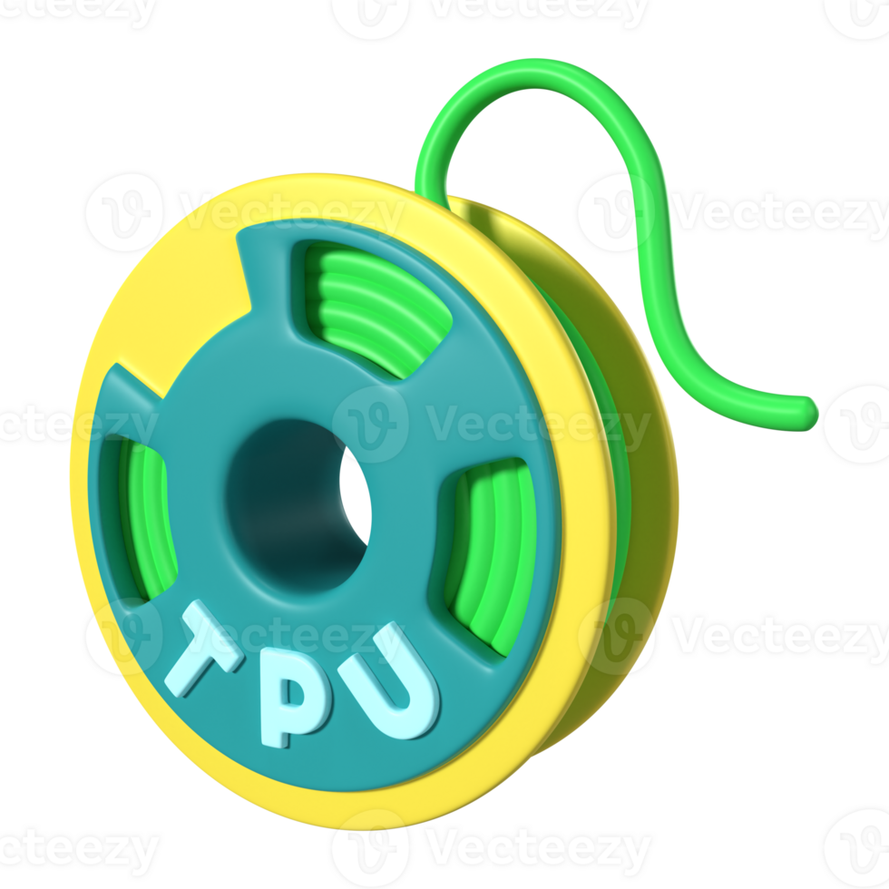tpu filament bobine 3d illustration icône png
