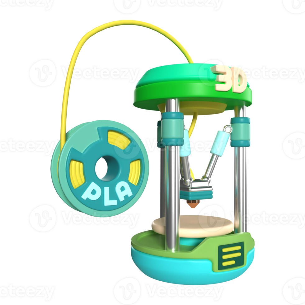 Delta 3D Printer 3D Illustration Icon png