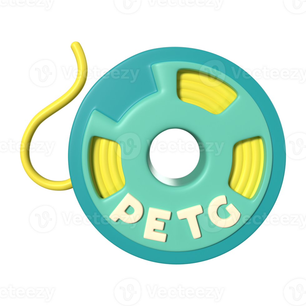 PETG Filament Spool 3D Illustration Icon png