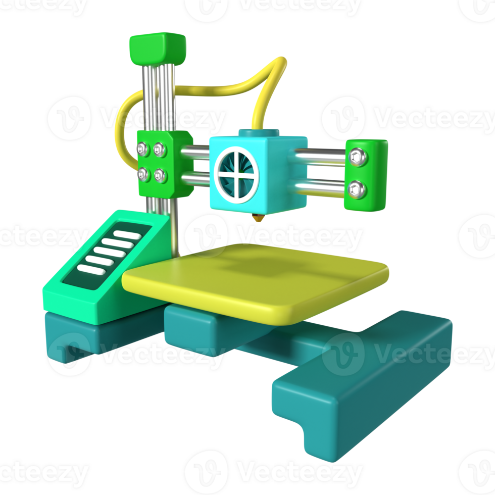 FDM Mini 3D Printer 3D Illustration Icon png