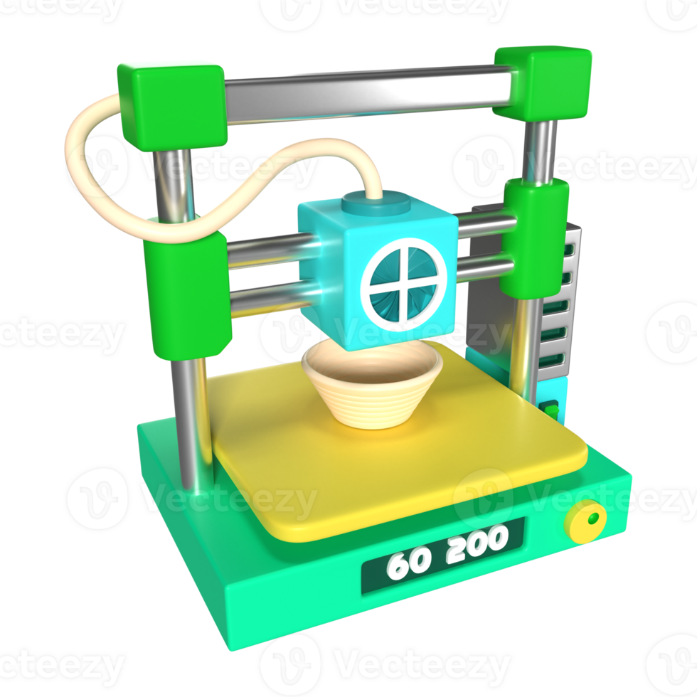 FDM 3D Printer 3D Illustration Icon png