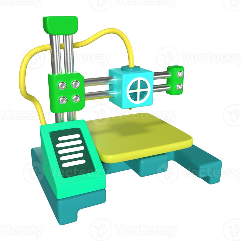 FDM Mini 3D Printer 3D Illustration Icon png