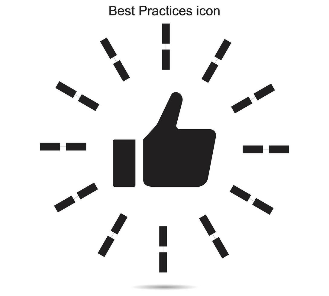 mejor practicas icono, vector ilustración