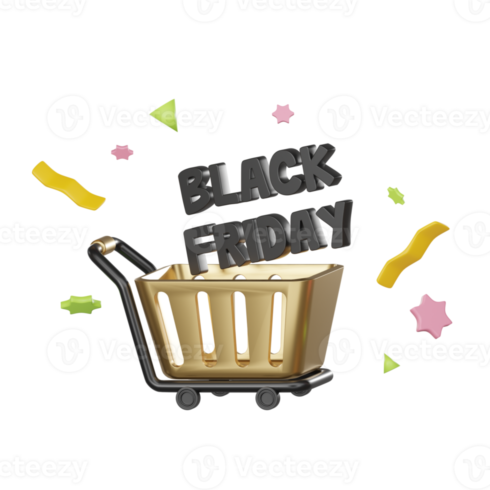 3d render Shopping Trolley png