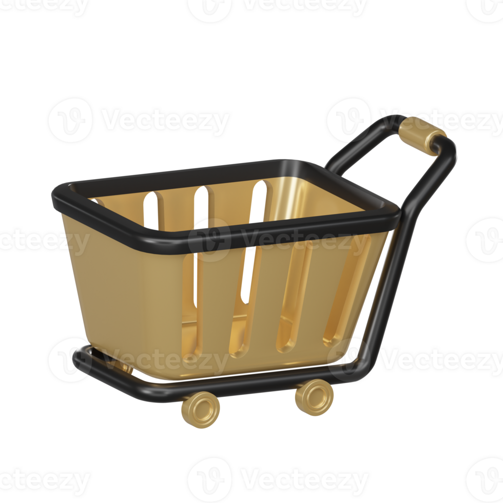 3d render Shopping Trolley png