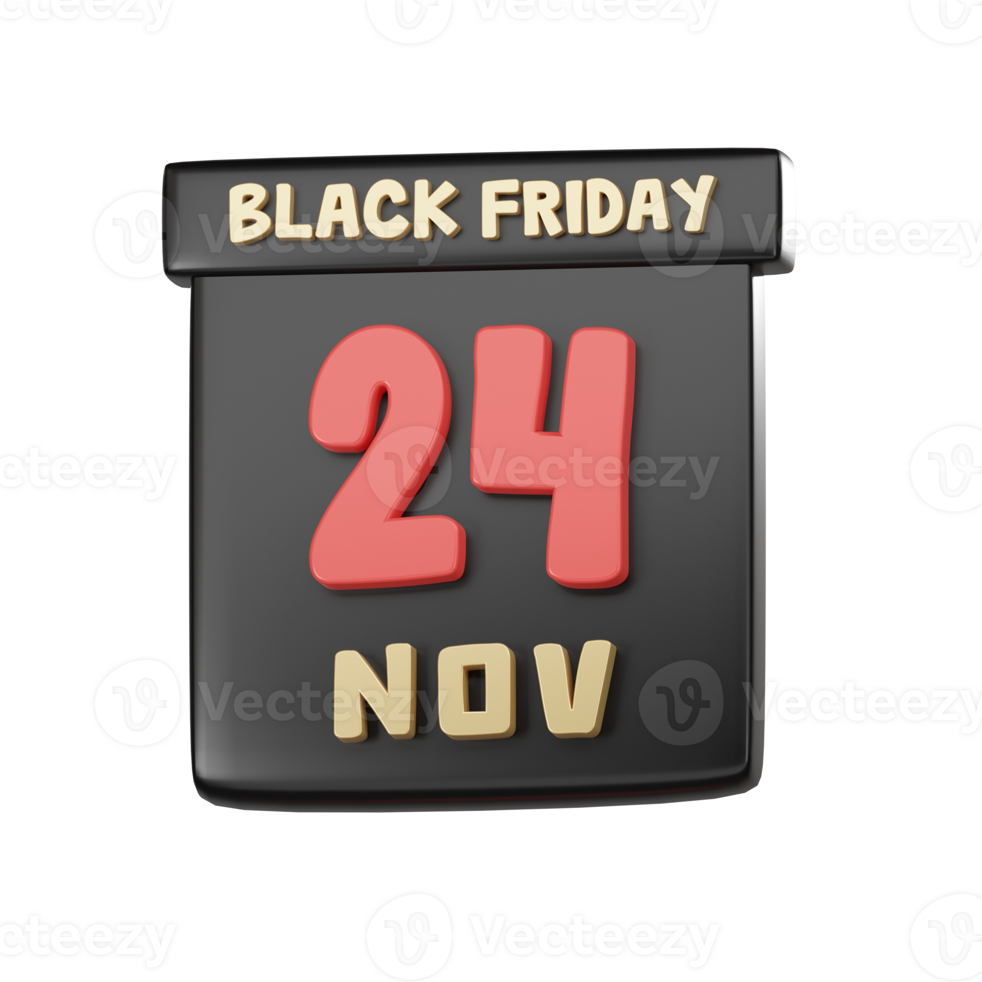 3D render black Friday calendar 29341641 PNG
