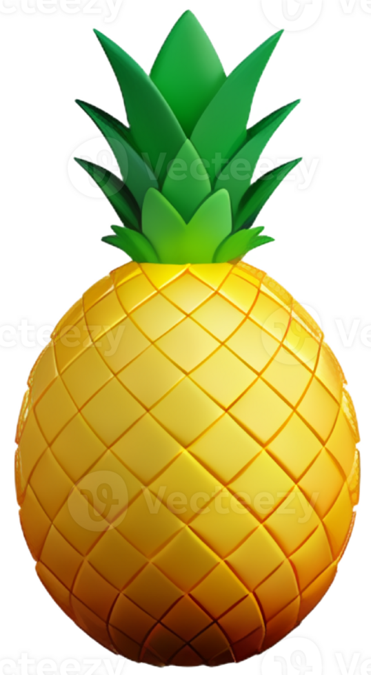 3d pineapple illustration png