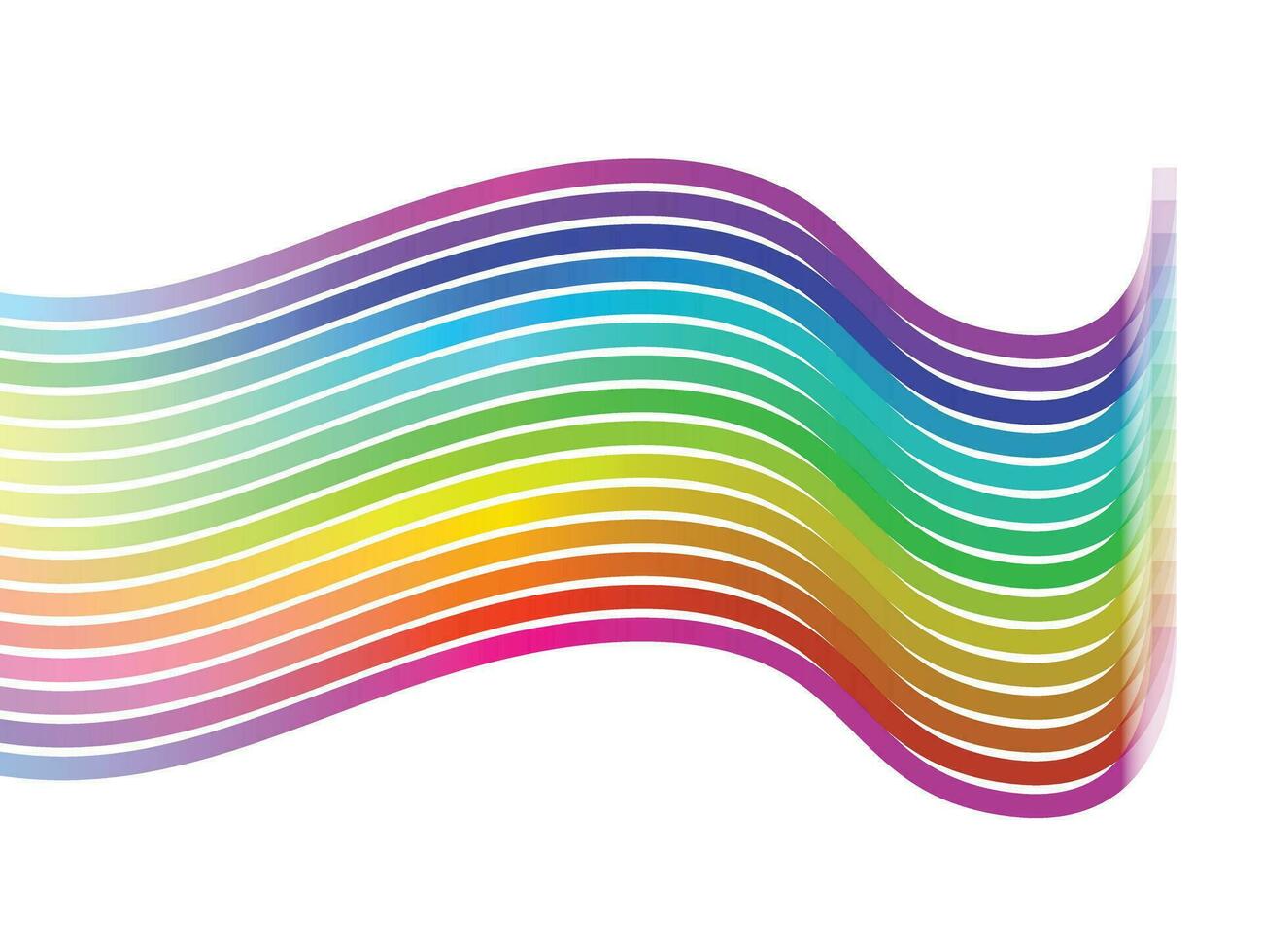 Line wave colorful rainbow vector background design.