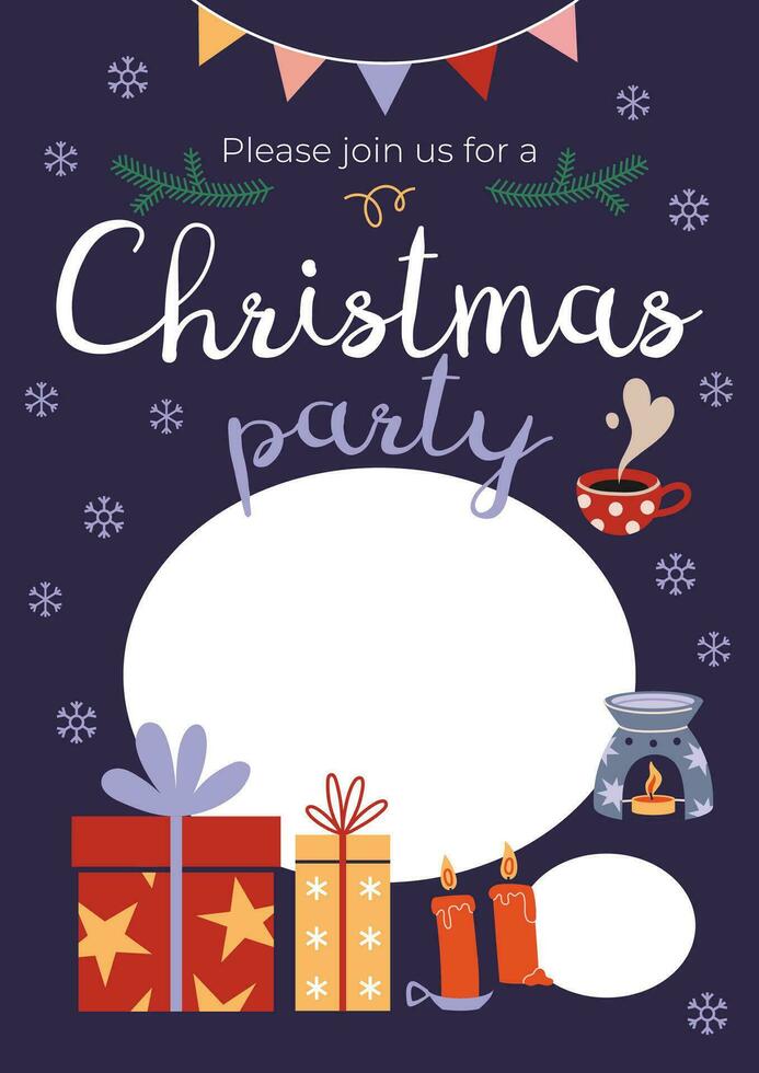 Christmas cartoon banner vector