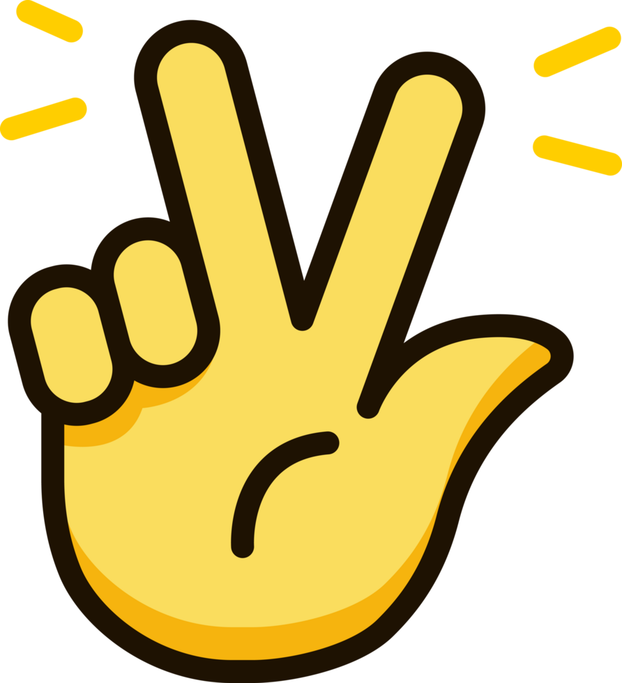 paz mano firmar icono emoji pegatina png