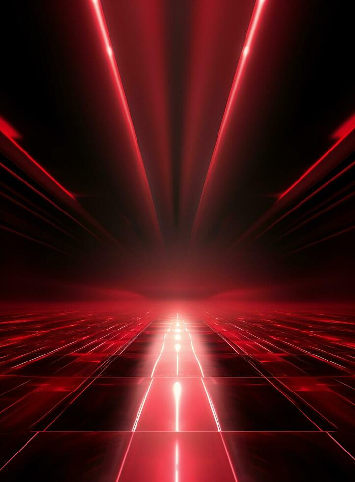 Ai generative Backdrop With Illumination Of Red Spotlights For Flyers realistic image ultra hd high design photo