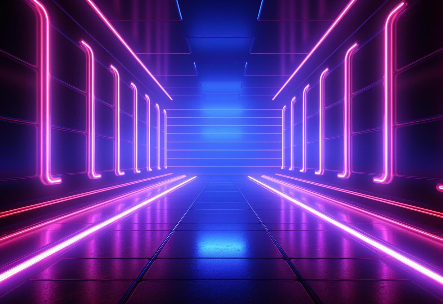Neon illuminated futuristic backdrop realistic image, ultra hd, high design very detailed photo