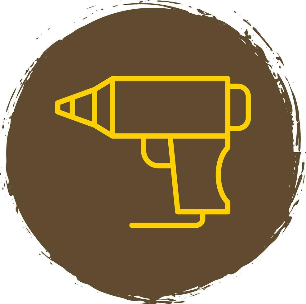 Hot Glue Gun Vector Icon Design