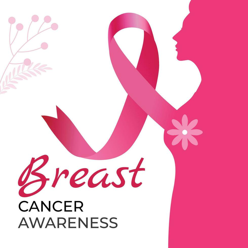 Breast Cancer Awareness Ribbon. Vector design