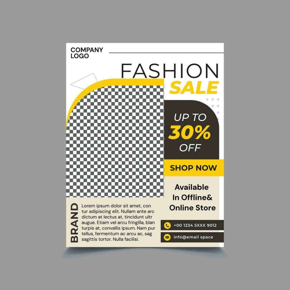 Colorful fashion poster and flyer design vector