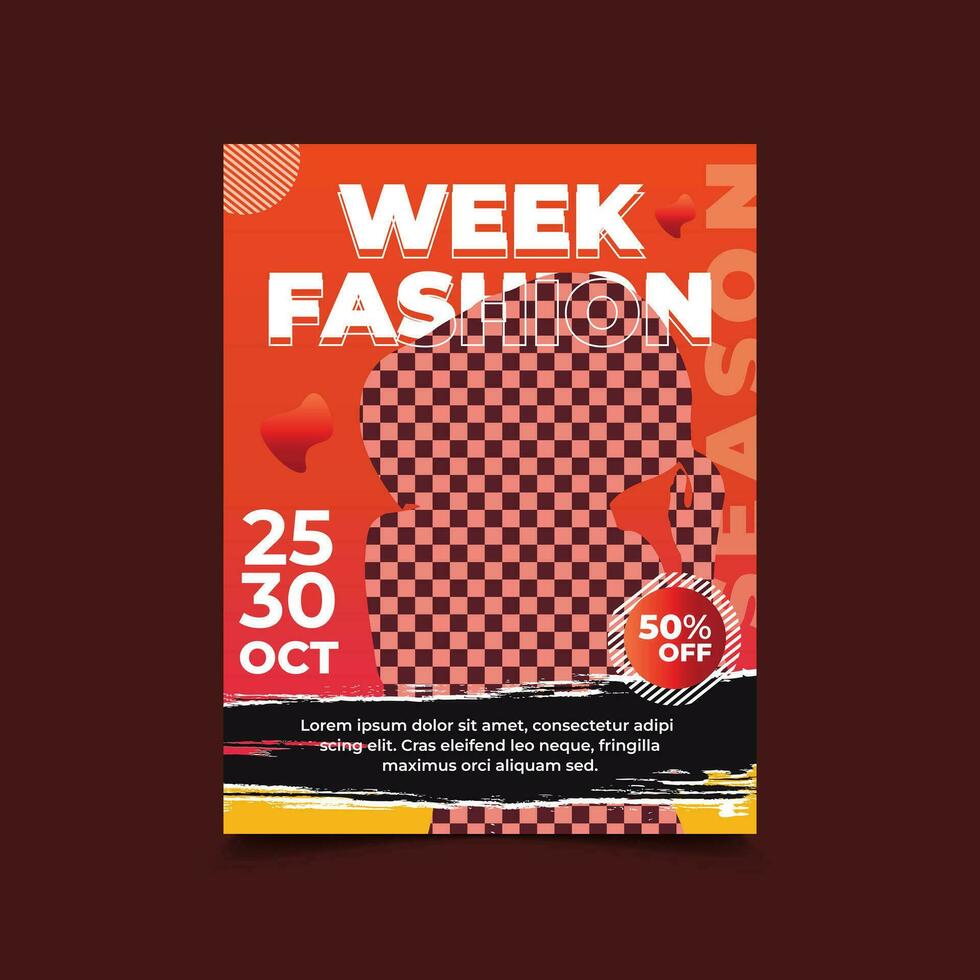 Colorful fashion poster and flyer design vector