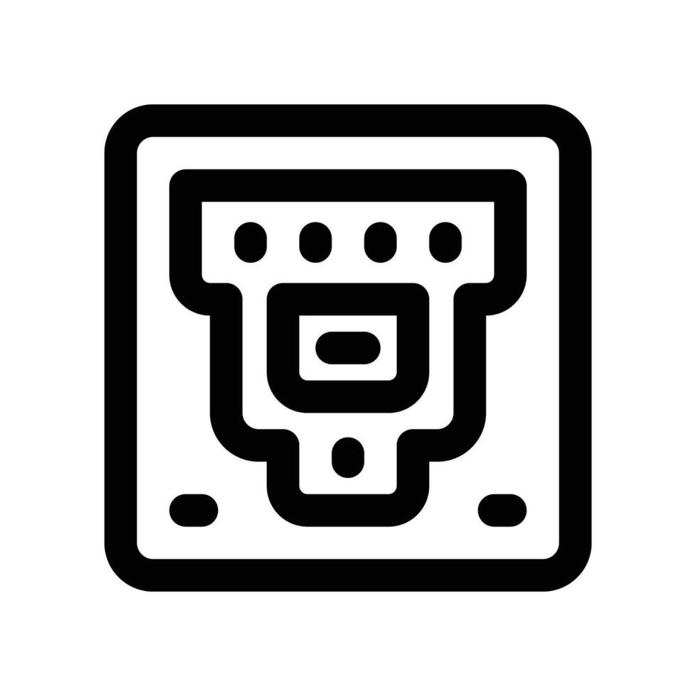 ethernet port line icon. vector icon for your website, mobile, presentation, and logo design.