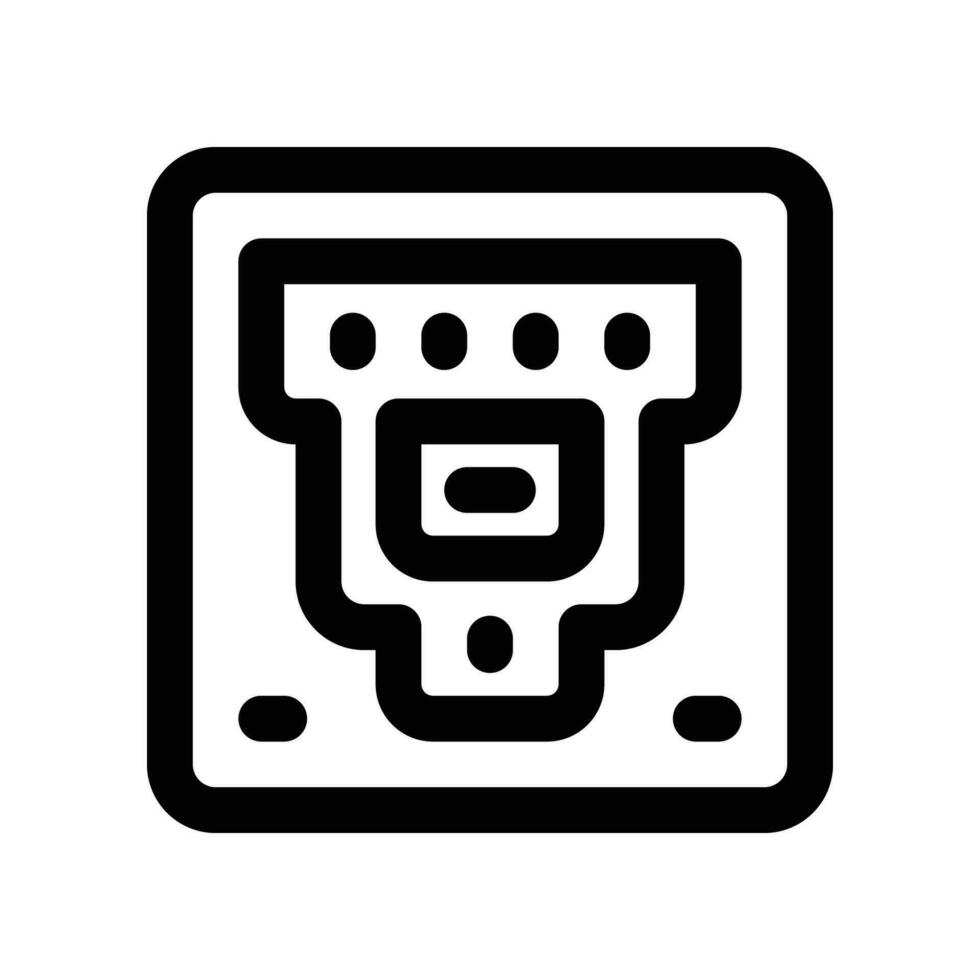 ethernet port line icon. vector icon for your website, mobile, presentation, and logo design.