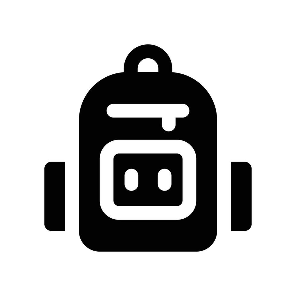 backpack solid icon. vector icon for your website, mobile, presentation, and logo design.