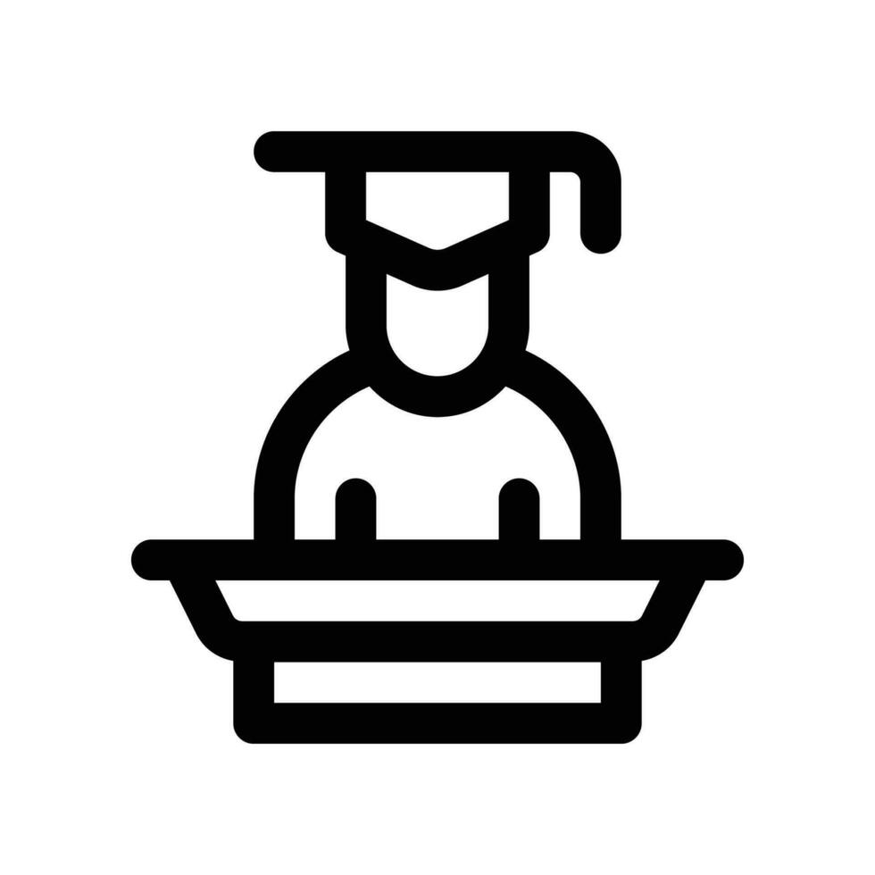 graduation line icon. vector icon for your website, mobile, presentation, and logo design.