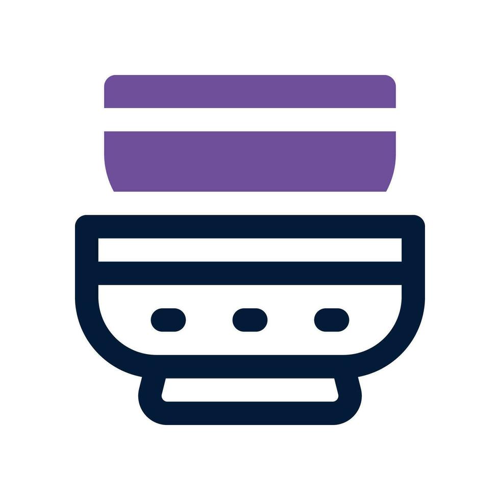 bowl dual tone icon. vector icon for your website, mobile, presentation, and logo design.