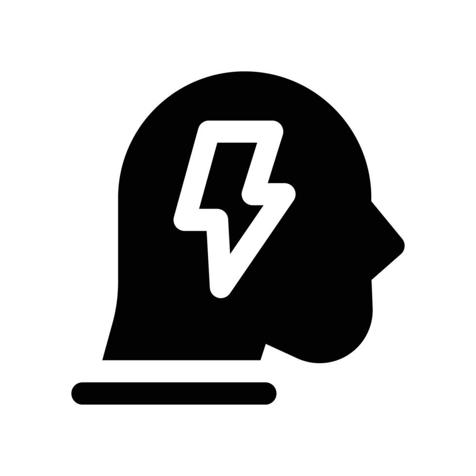 power mind solid icon. vector icon for your website, mobile, presentation, and logo design.