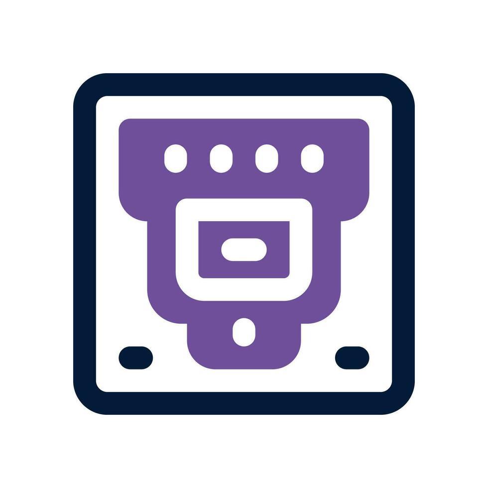 ethernet port dual tone icon. vector icon for your website, mobile, presentation, and logo design.