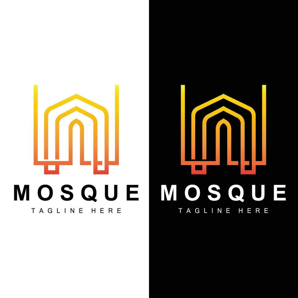 Mosque Logo Vector Symbol Illustration Design