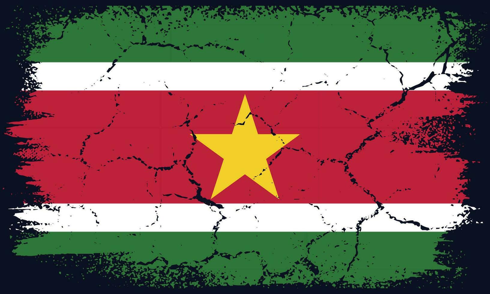 Free Vector Flat Design Grunge Suriname Flag Background