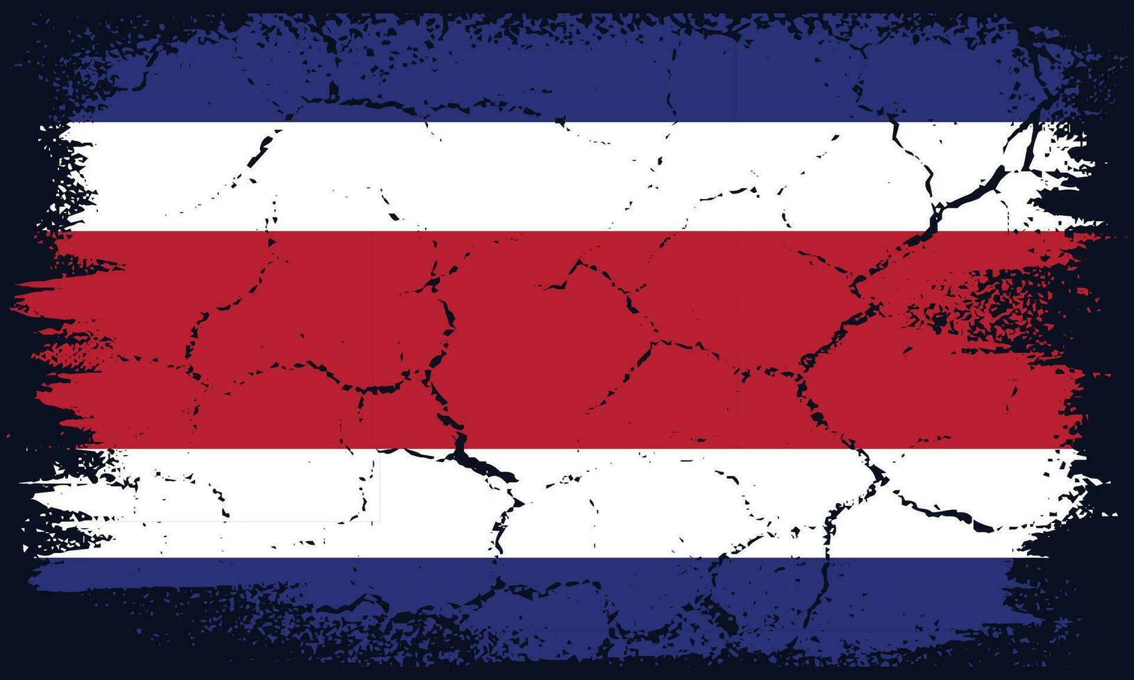 Free Vector Flat Design Grunge Costa Rica Flag Background