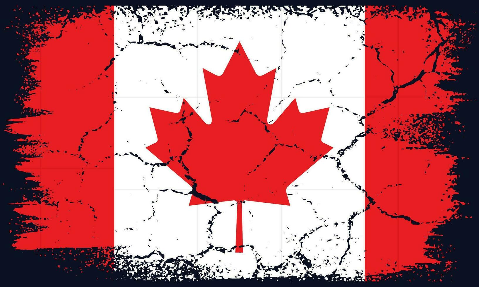 Free Vector Flat Design Grunge Canada Flag Background