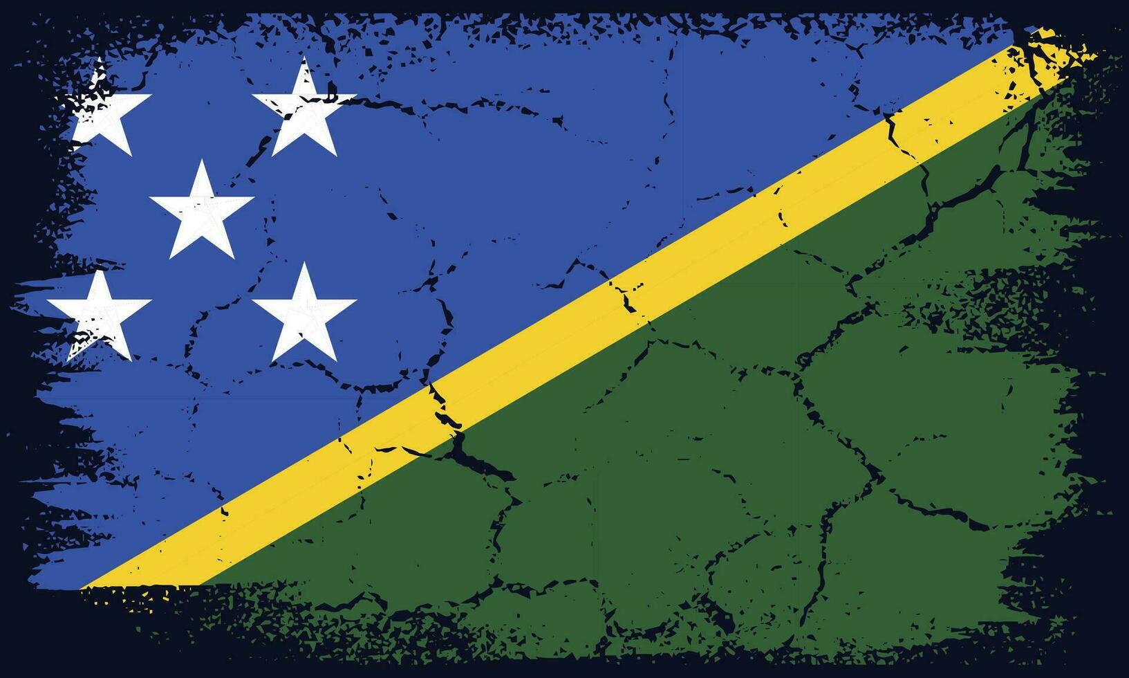 Free Vector Flat Design Grunge Solomon Islands Flag Background